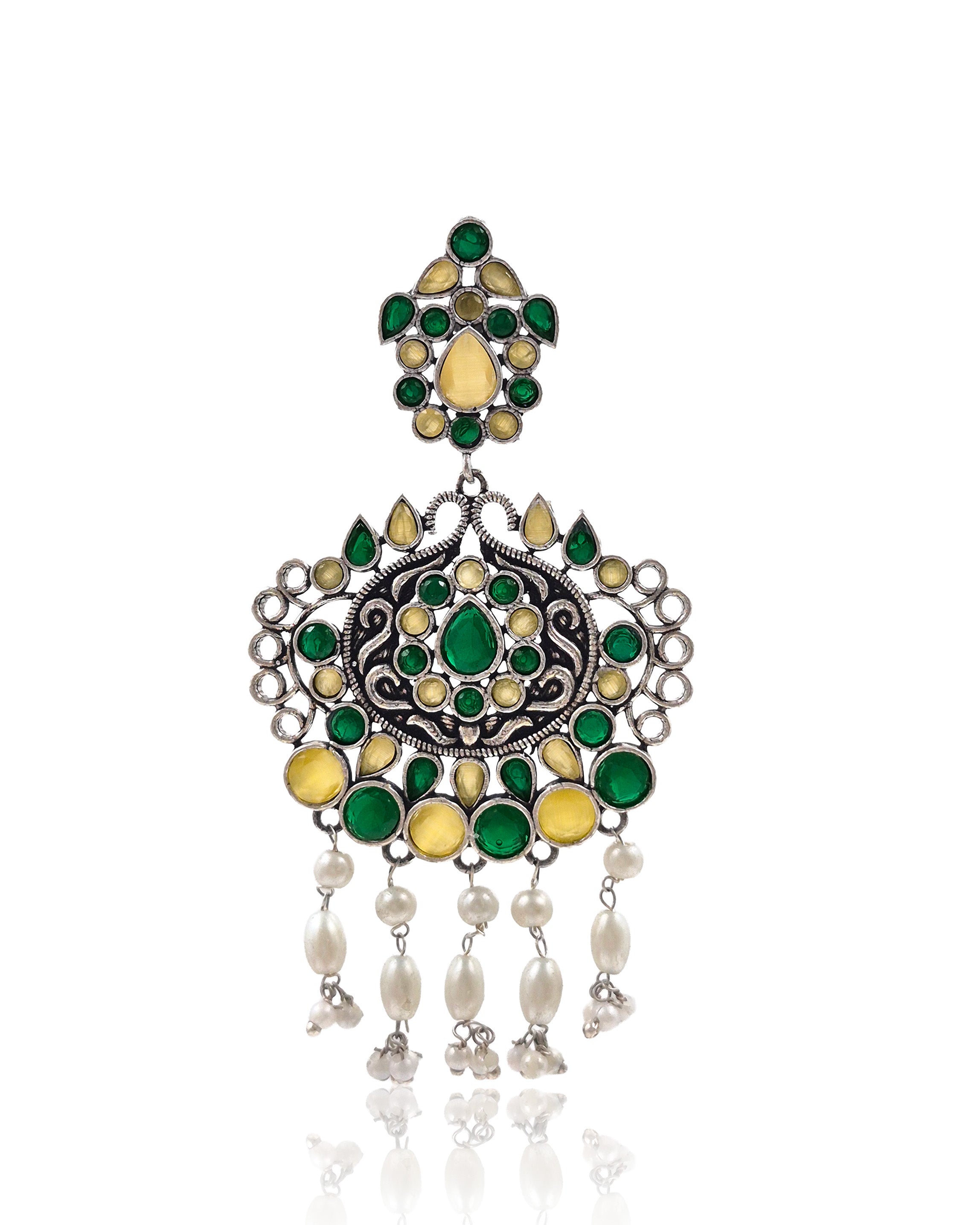 TANVI STONE DANGLER EARRINGS