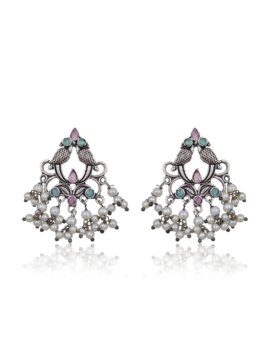Diya Dangler Stone Earrings
