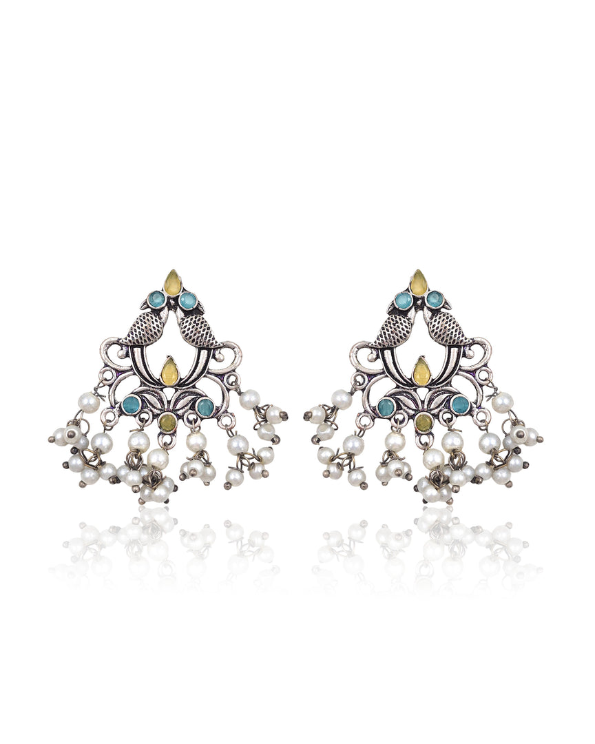 Diya Dangler Stone Earrings
