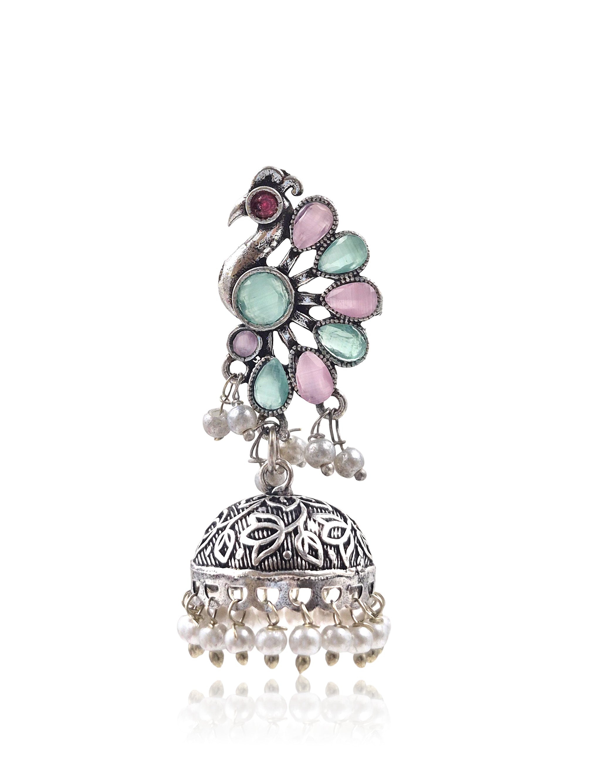 TWISHA STONE JHUMKA EARRINGS