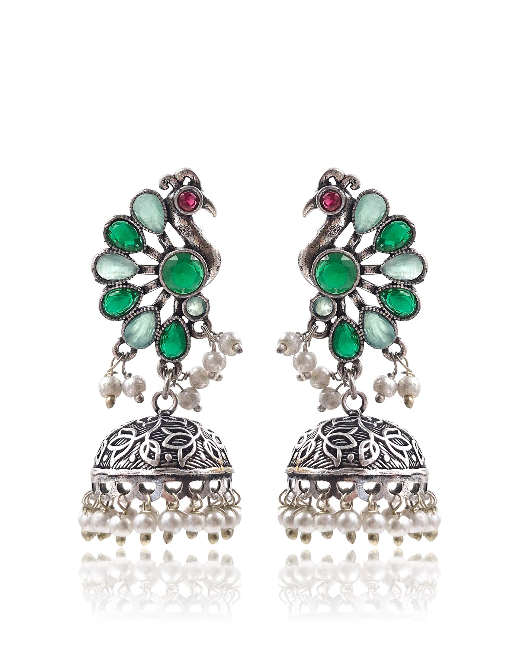 TWISHA STONE JHUMKA EARRINGS