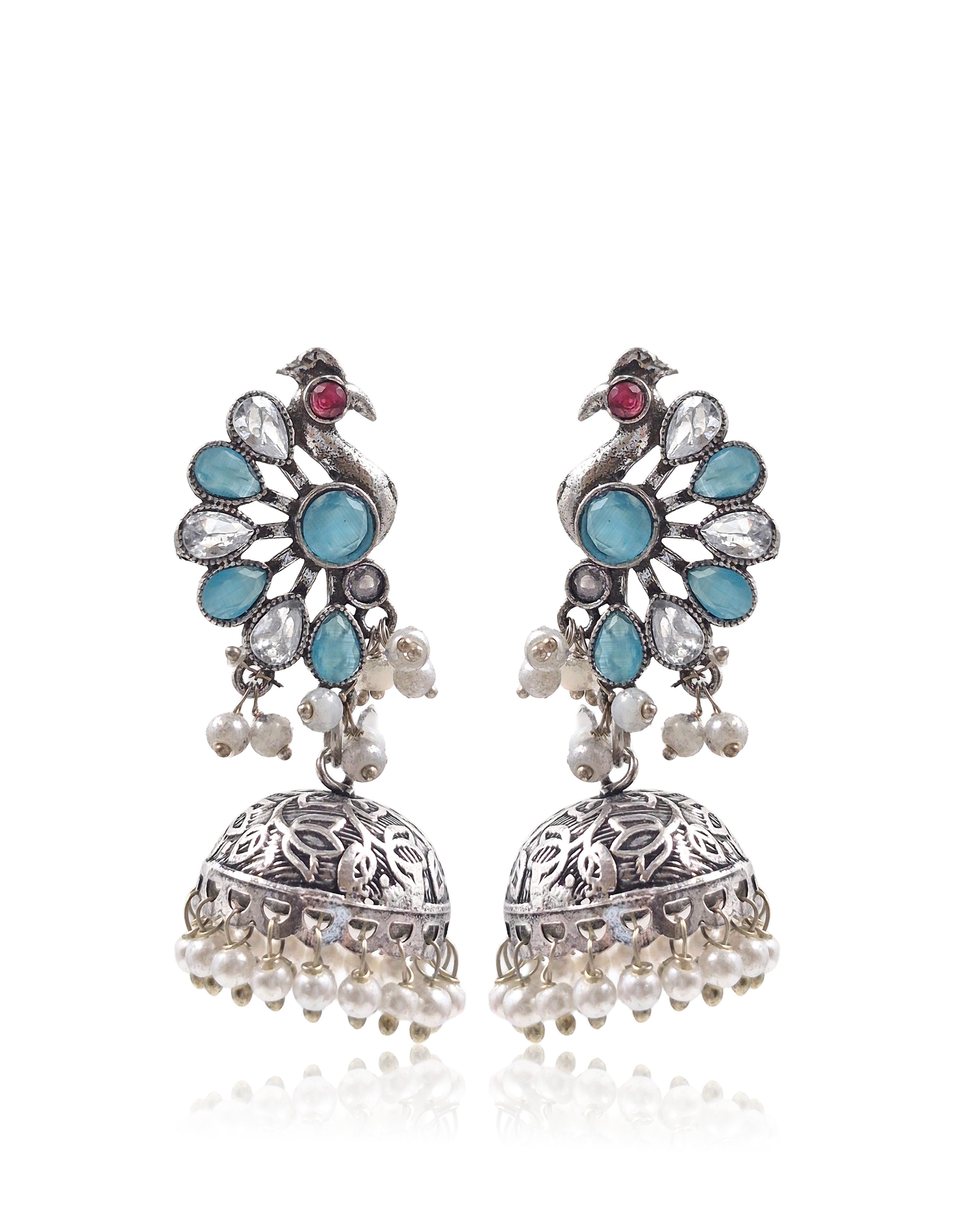 TWISHA STONE JHUMKA EARRINGS