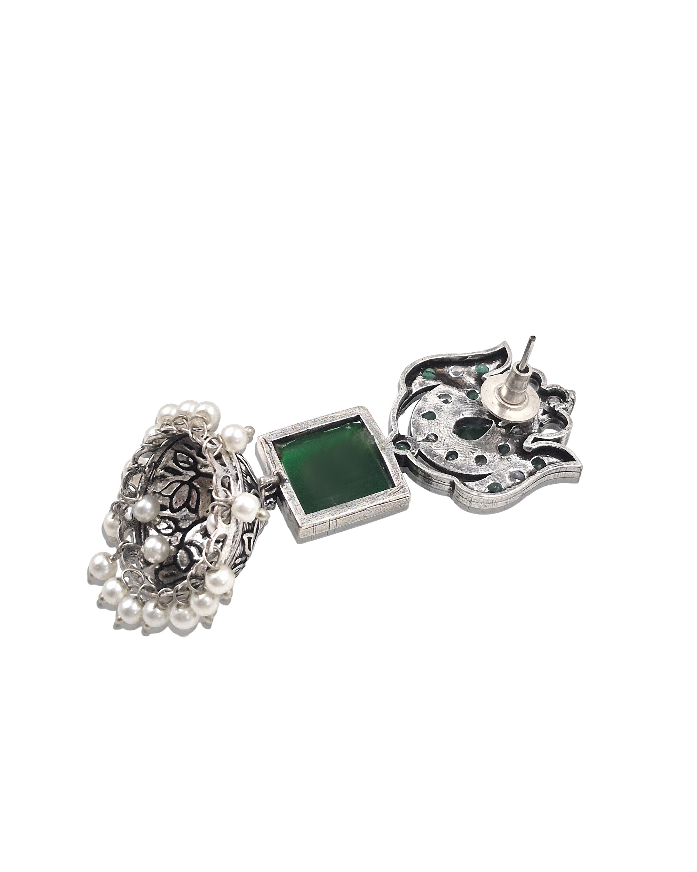 Aanya Stone Jhumka Earrings