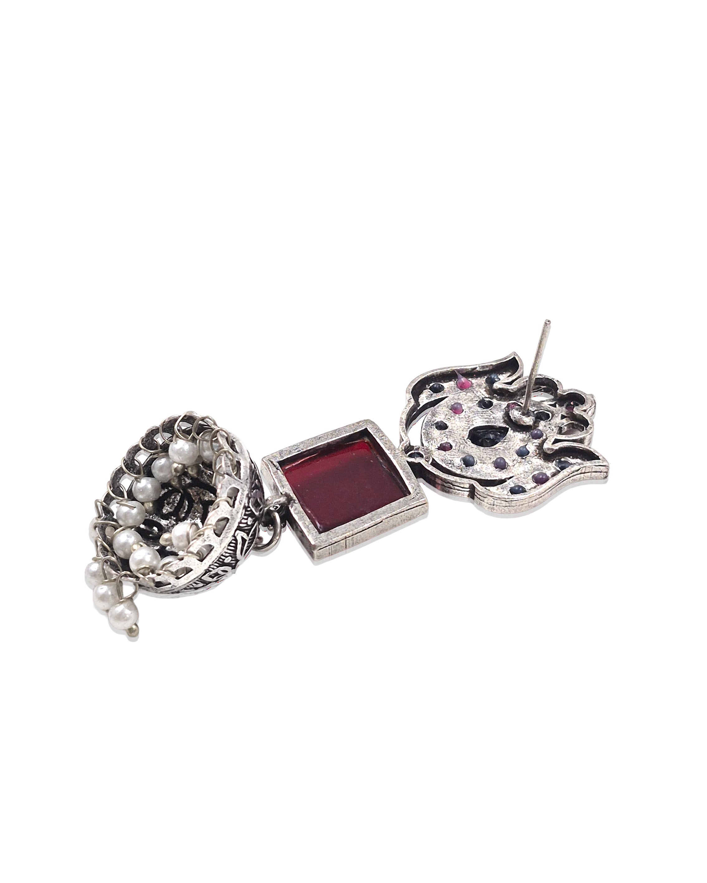 Aanya Stone Jhumka Earrings