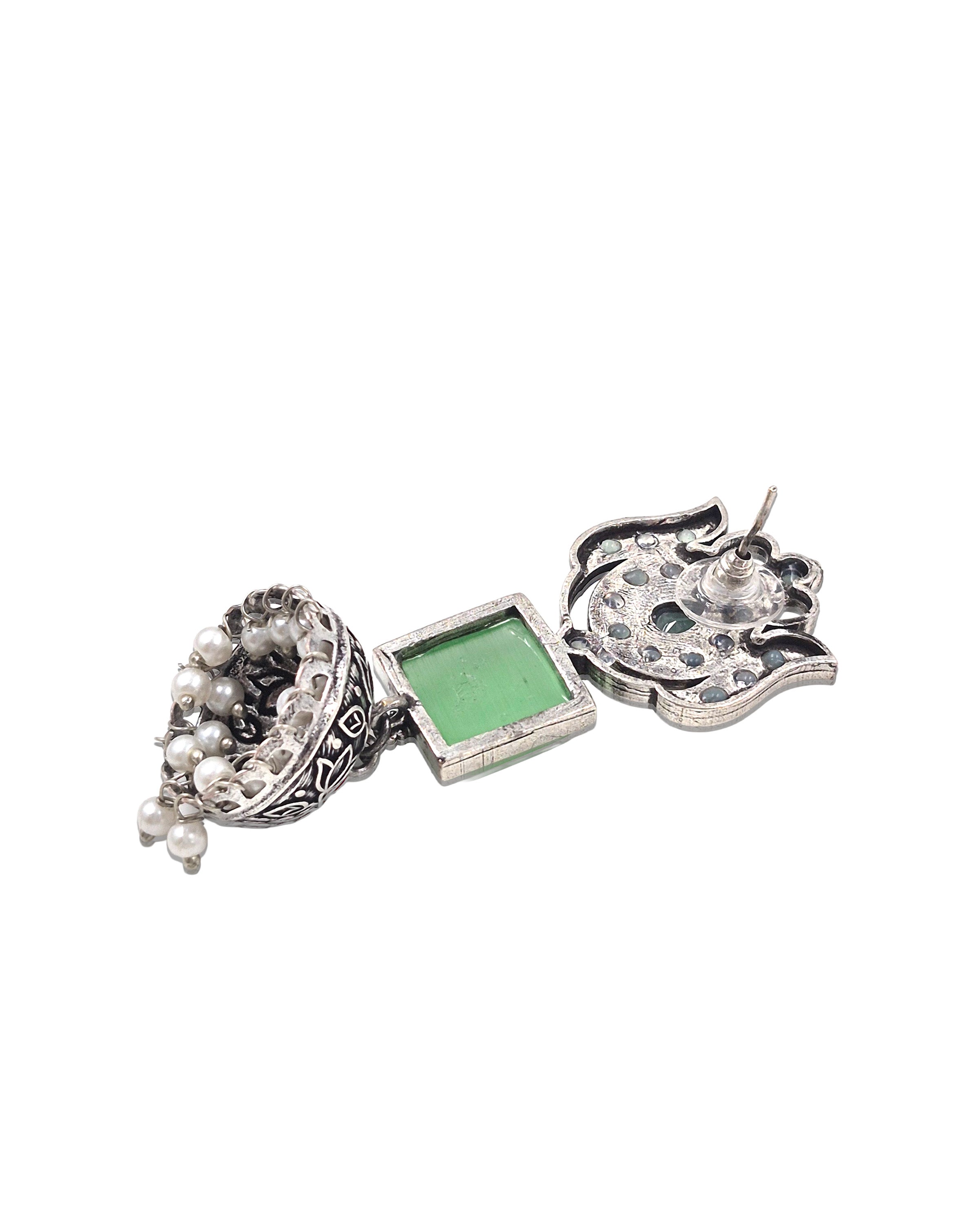 Aanya Stone Jhumka Earrings