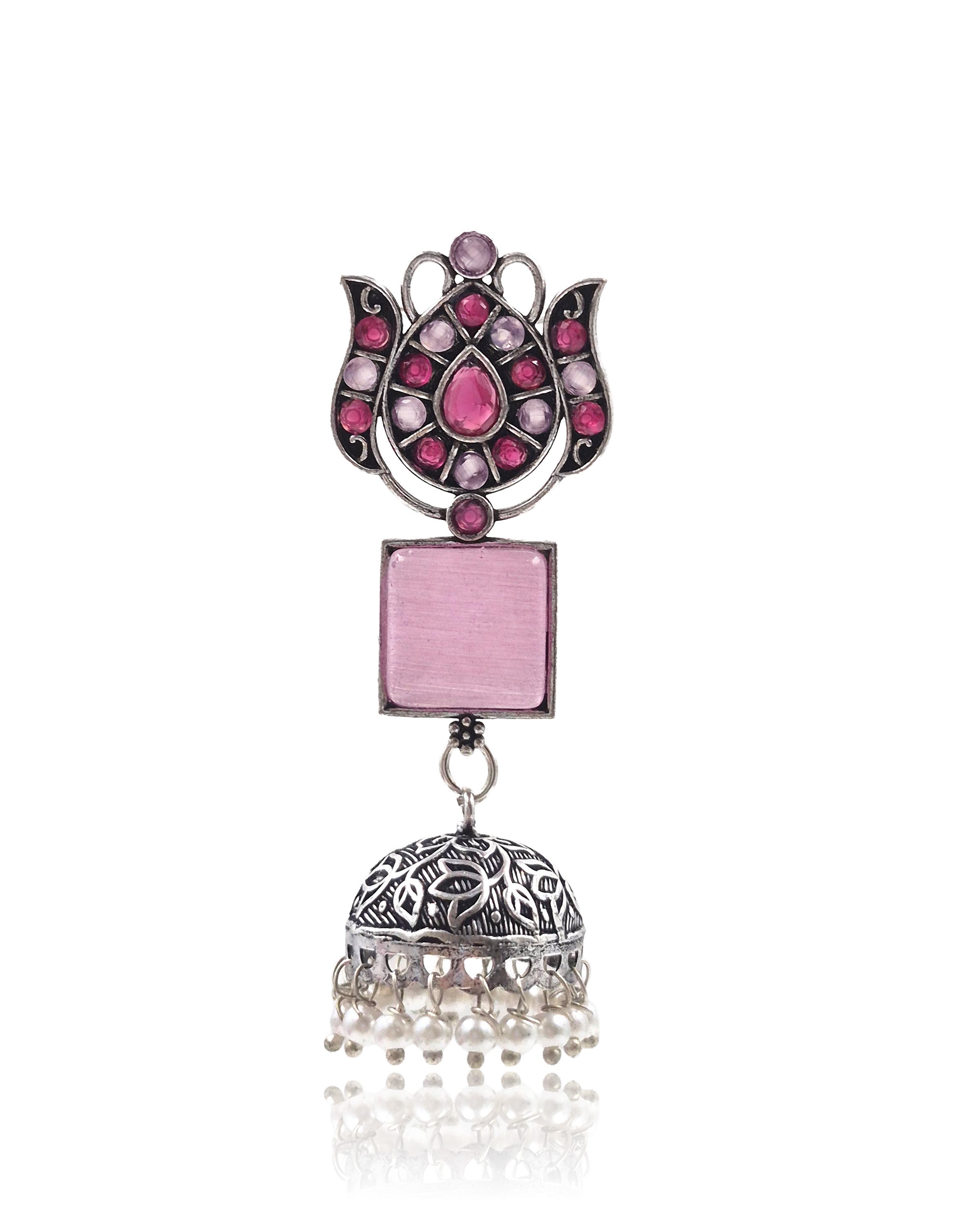 Aanya Stone Jhumka Earrings