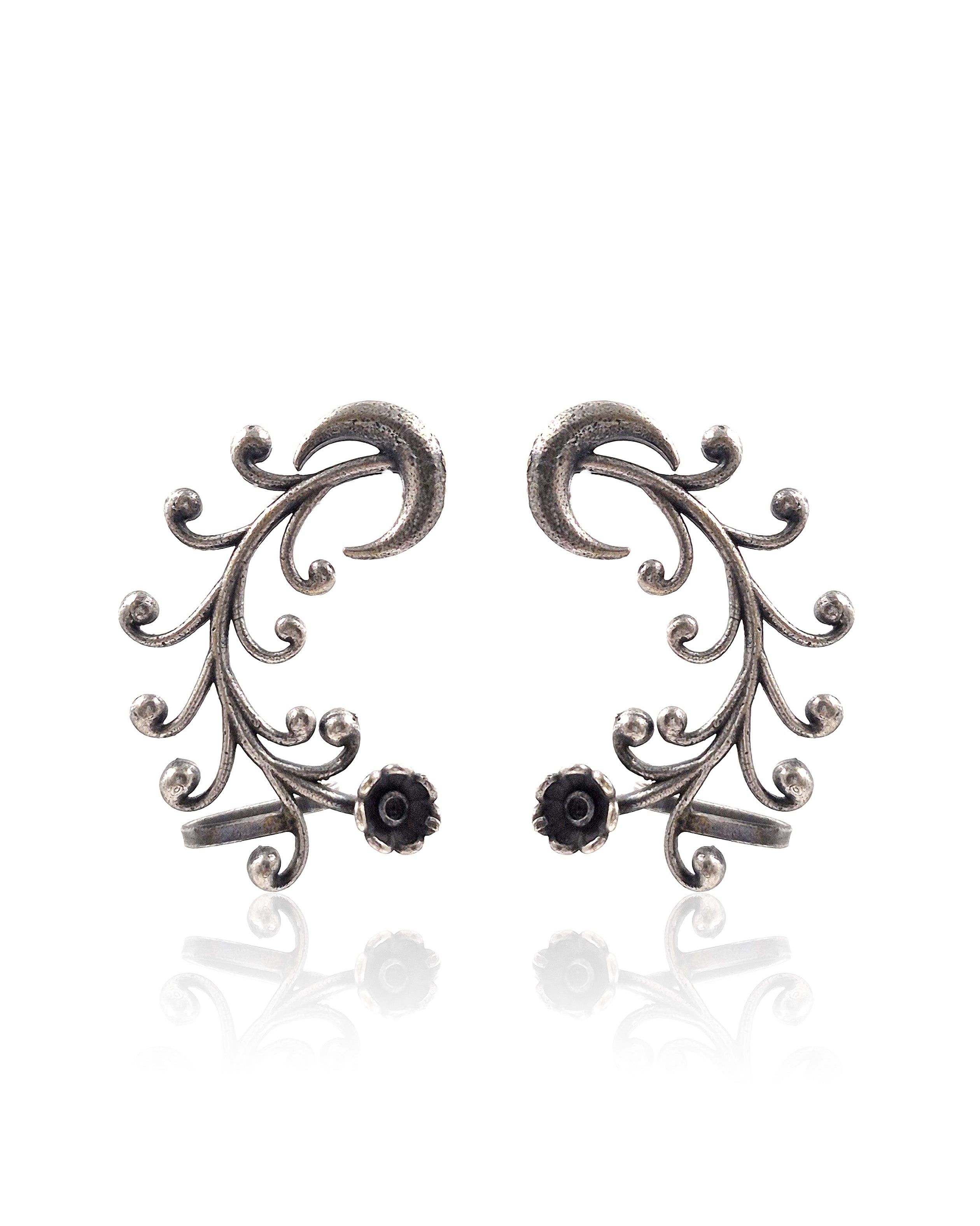 PIHU SILVER LOOKALIKE STUD EARRINGS