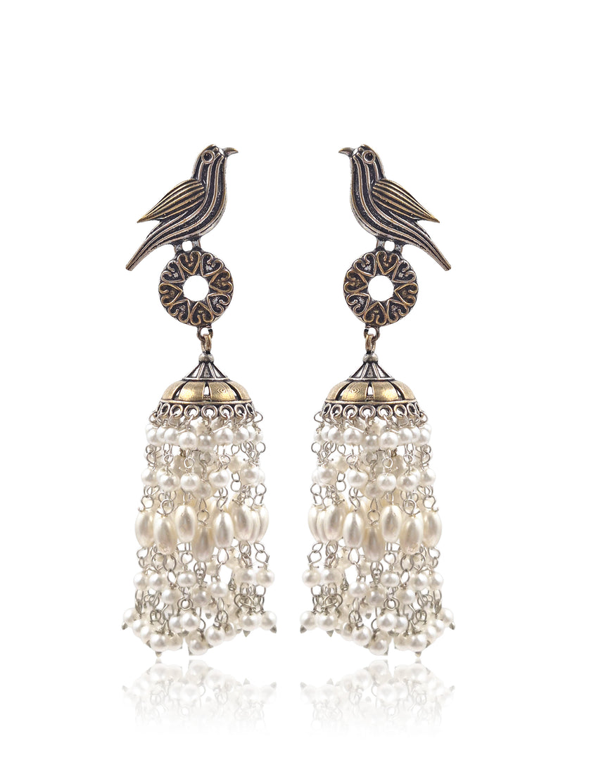 ROBIN OXIDISED JHUMKA EARRINGS
