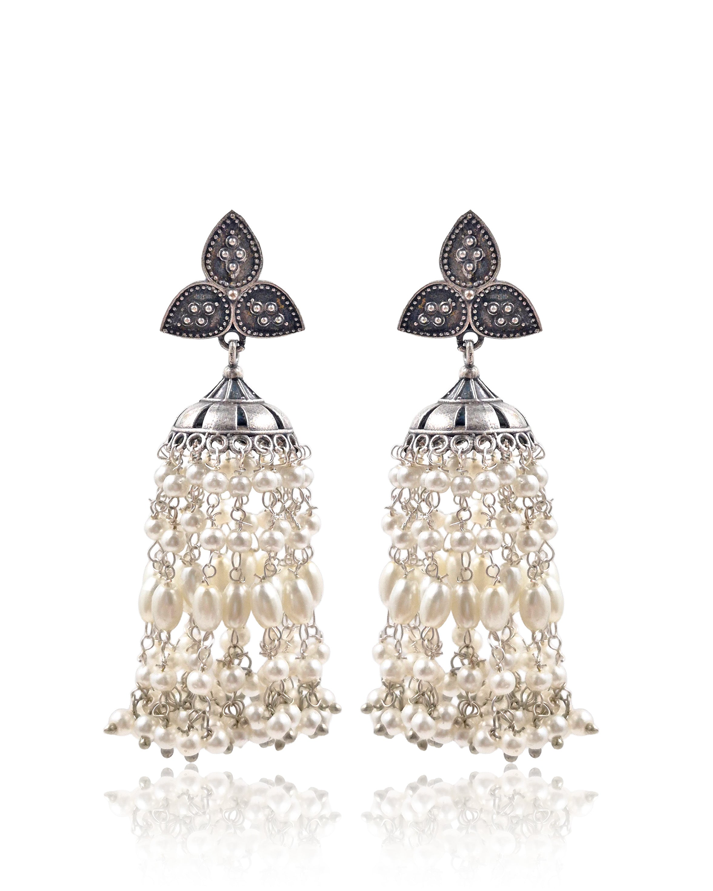 AASHI OXIDISED JHUMKA EARRINGS
