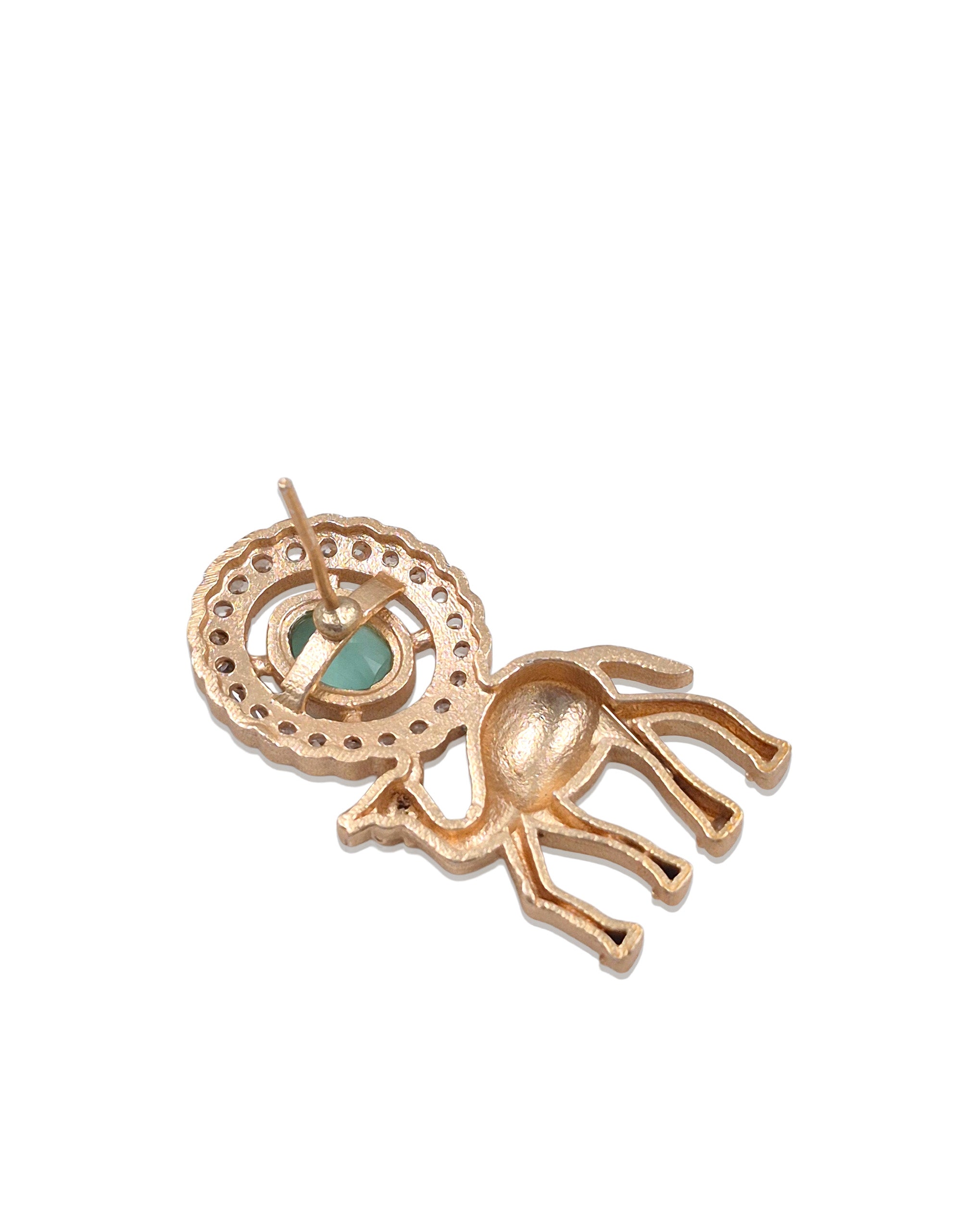 Rosegold Stone Stud Earrings