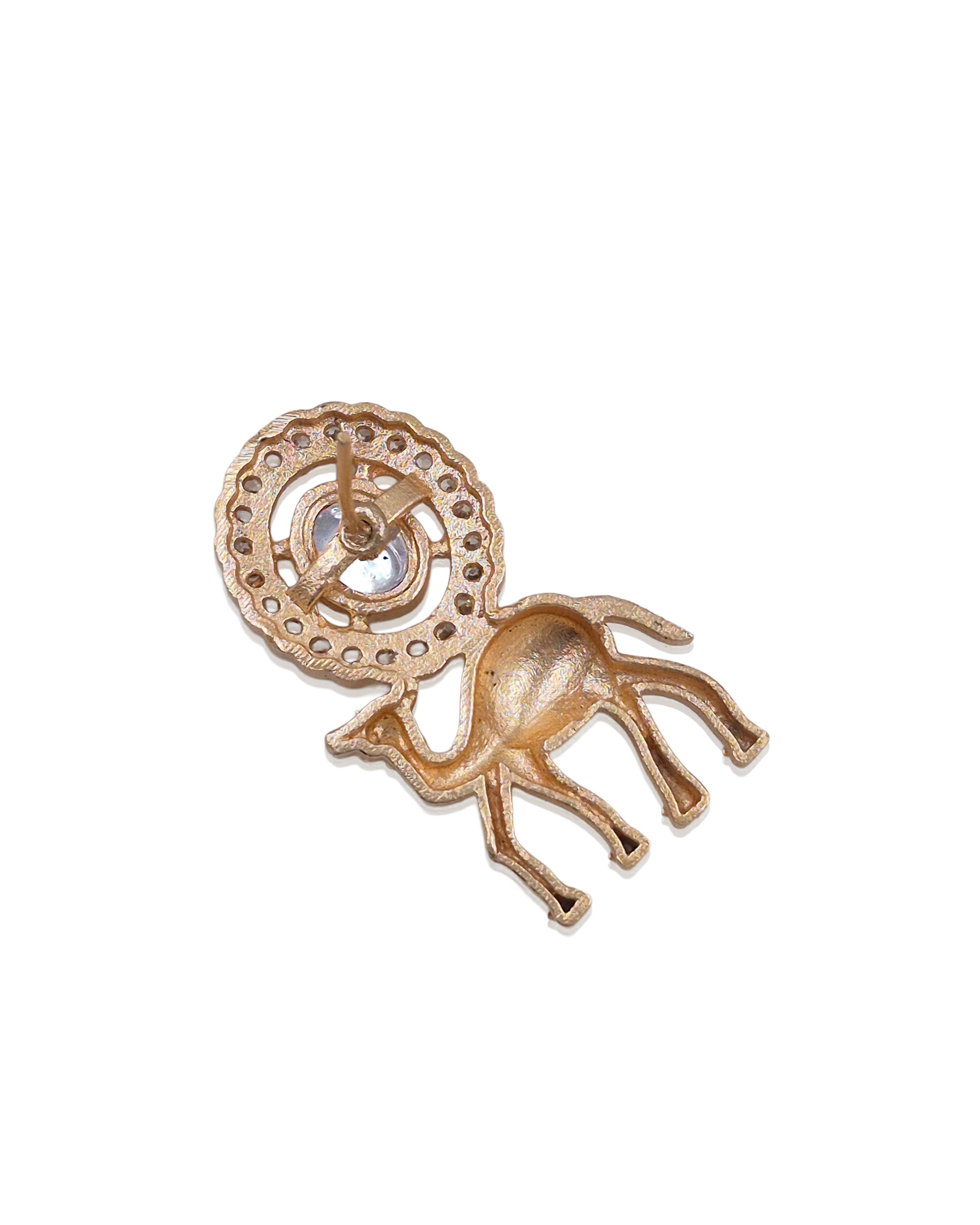 Rosegold Stone Stud Earrings