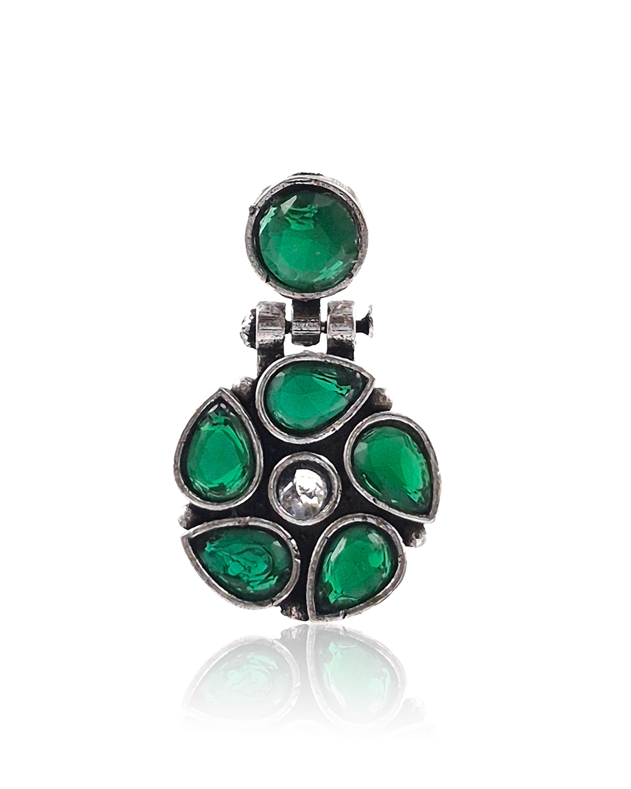 KIRTI OXIDISED STONE DANGLER EARRINGS