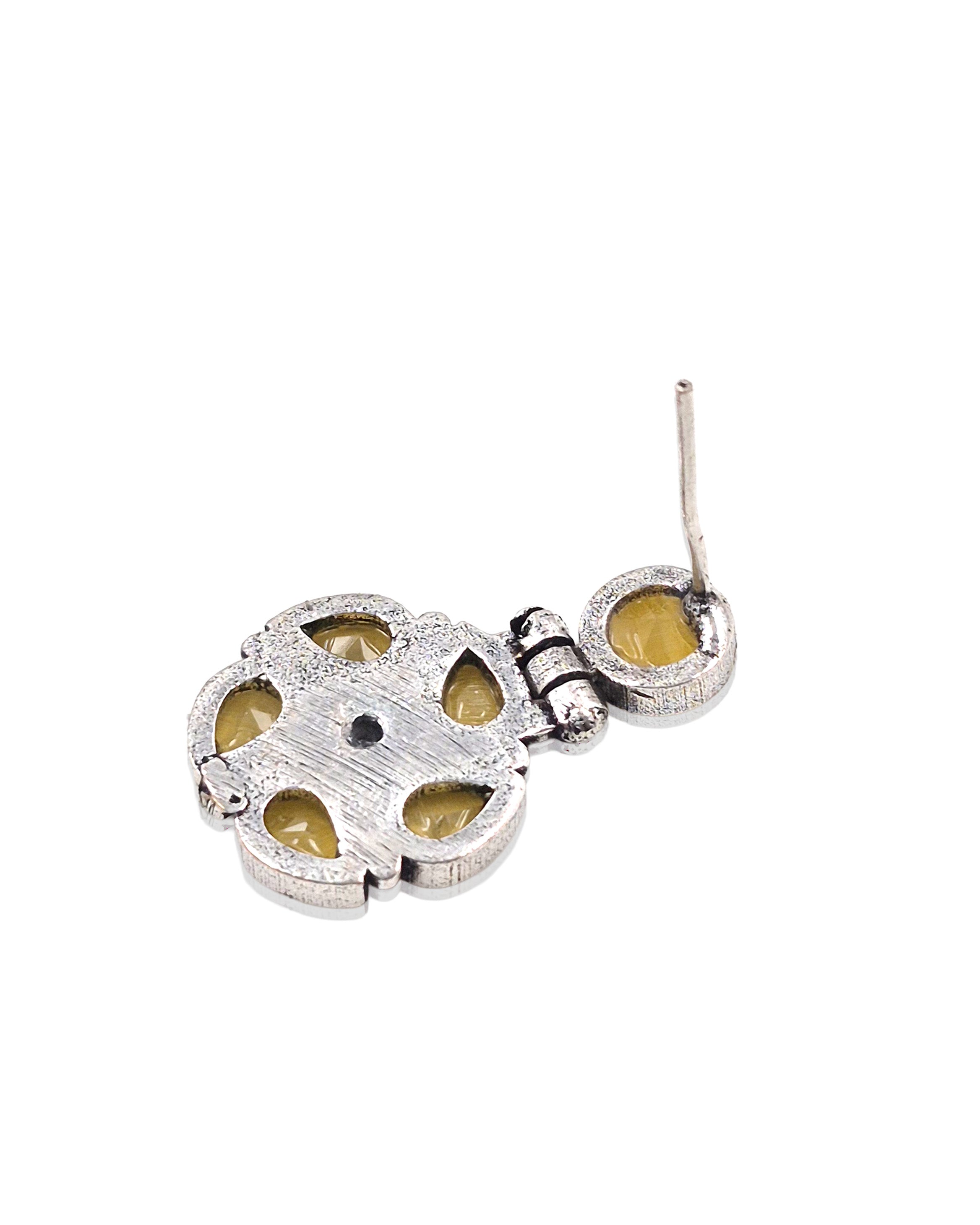 KIRTI OXIDISED STONE DANGLER EARRINGS