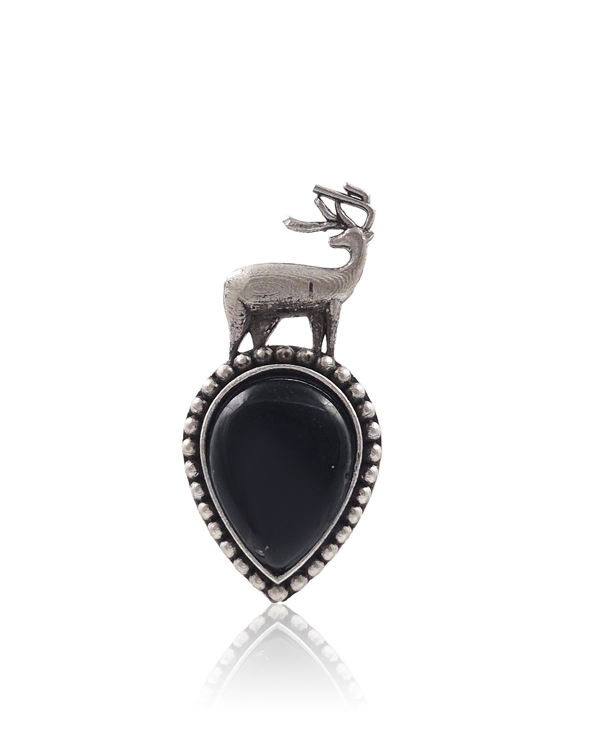 DEER OXIDISED STUD EARRINGS