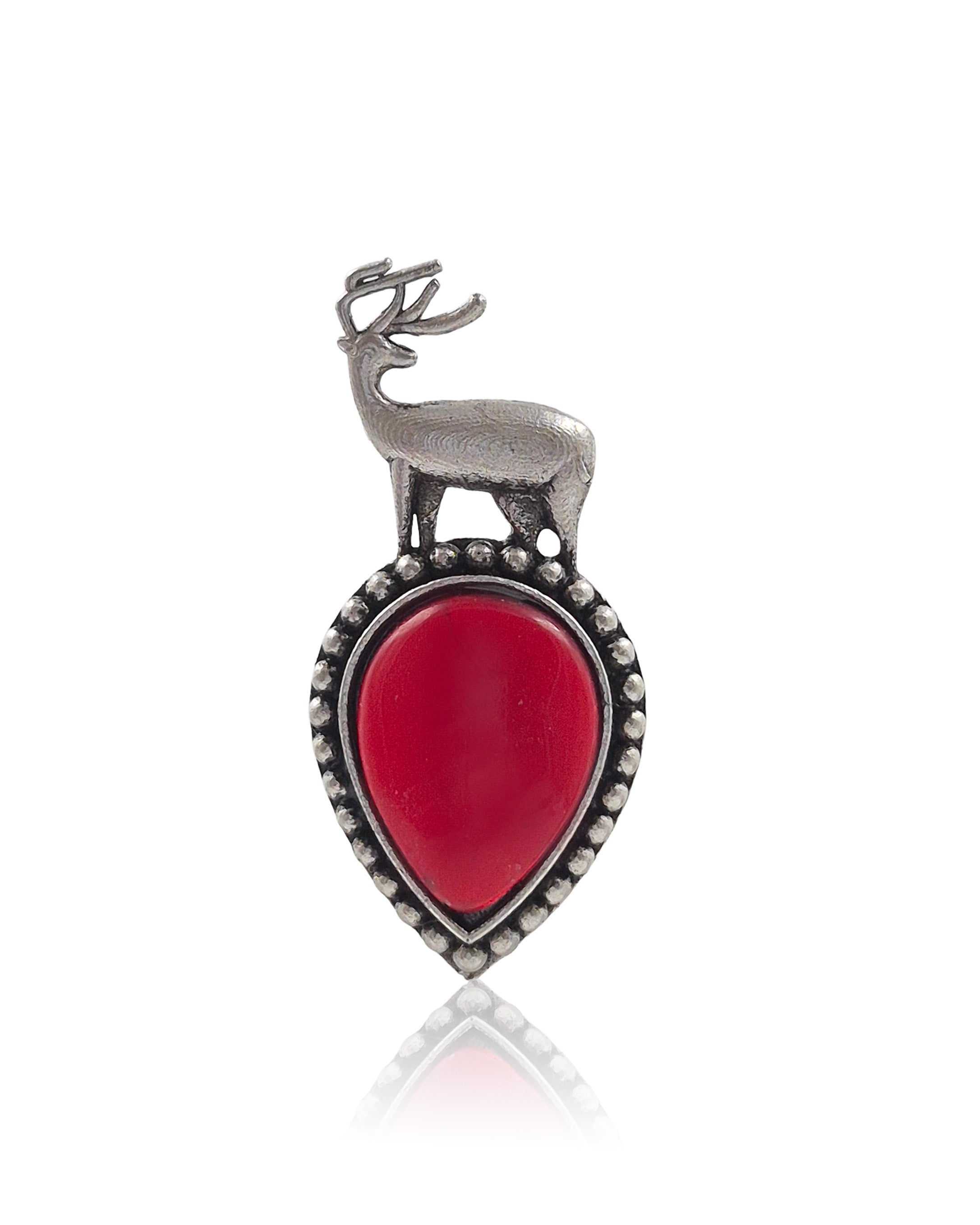 DEER OXIDISED STUD EARRINGS