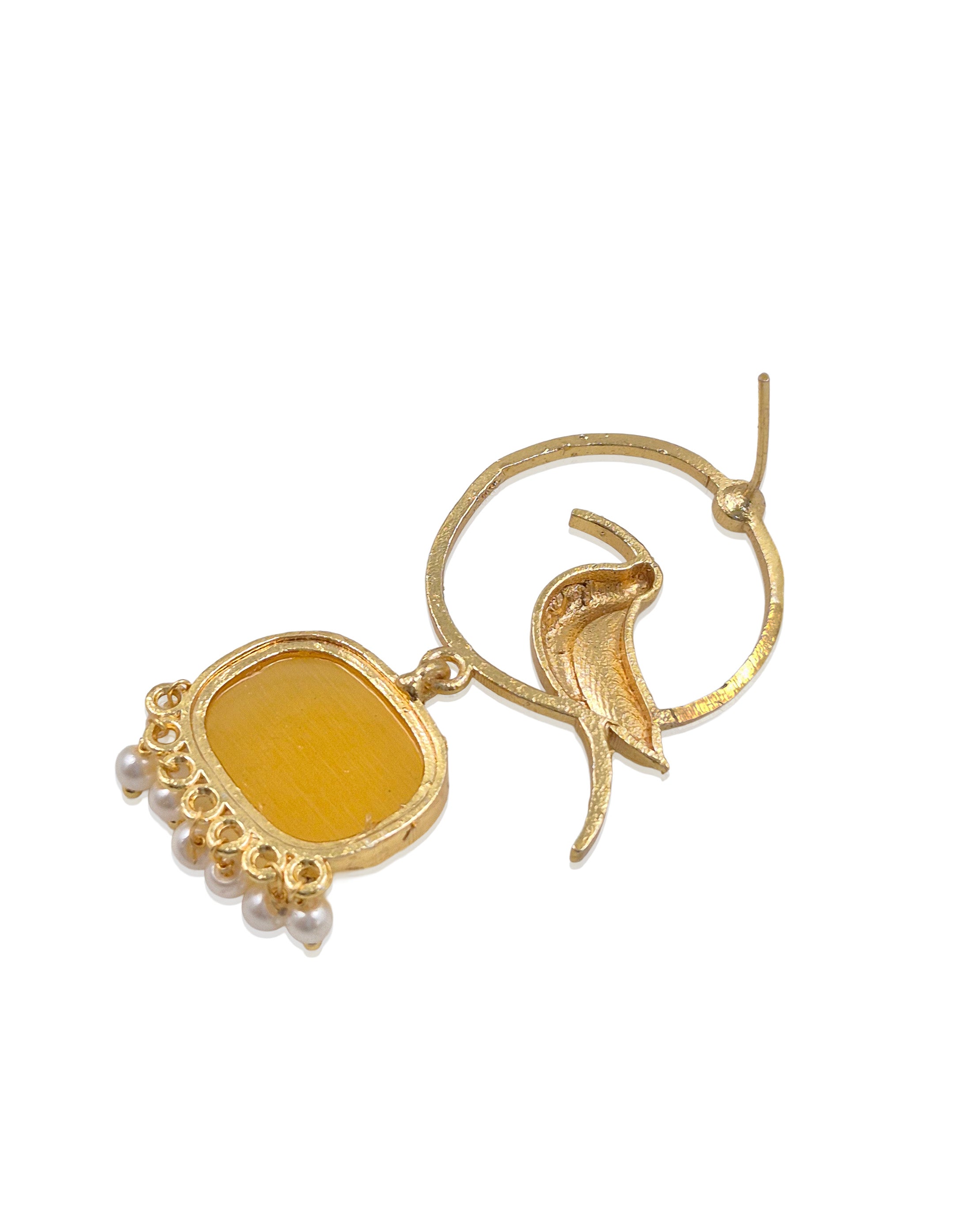 PARROT DANGLER GOLDEN EARRINGS