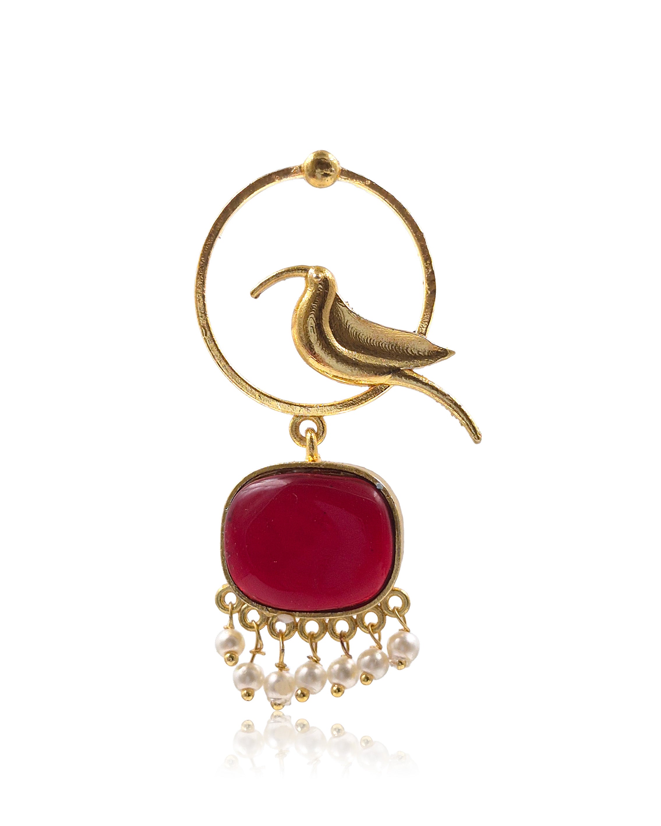 PARROT DANGLER GOLDEN EARRINGS