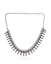 PRINCESS BRASS MATERIAL SHORT NECKLACE