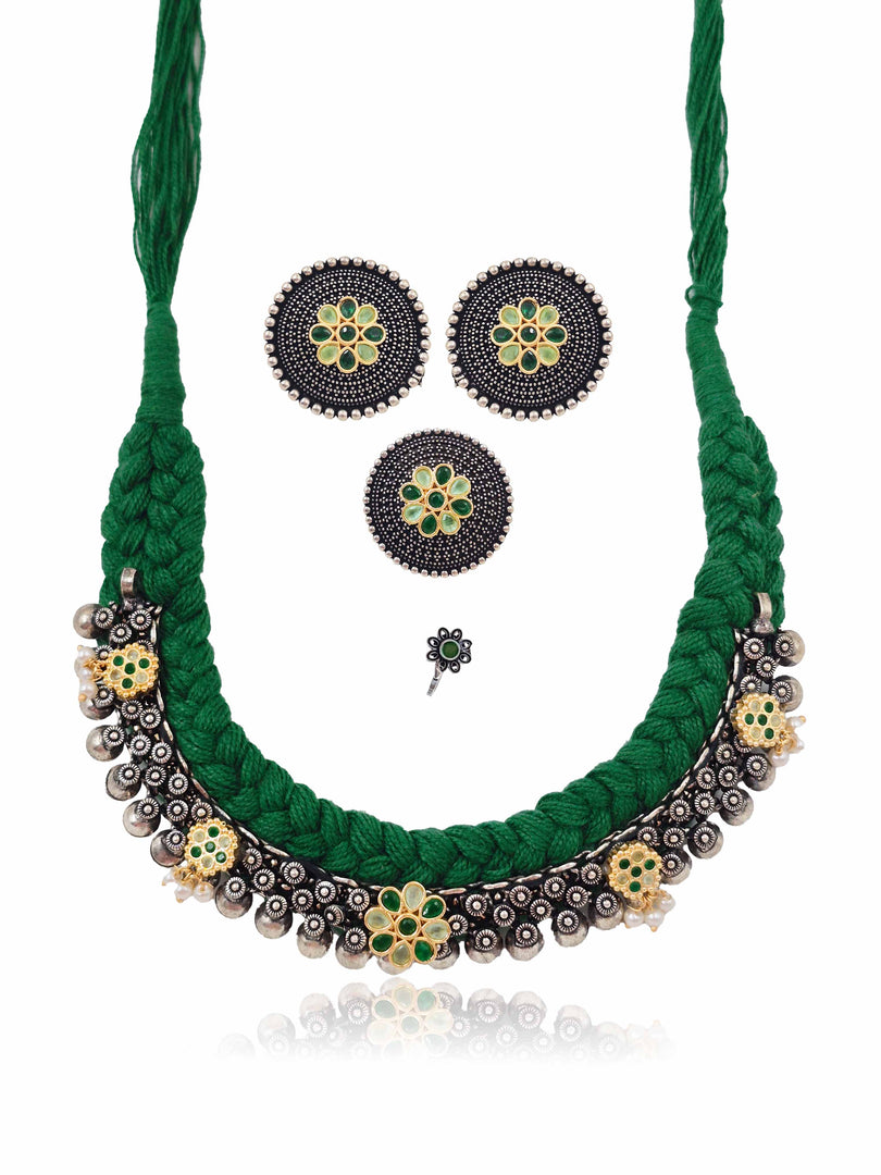 Navya Threaded Jewellery Set