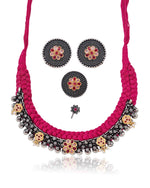 Load image into Gallery viewer, Navya Threaded Jewellery Set