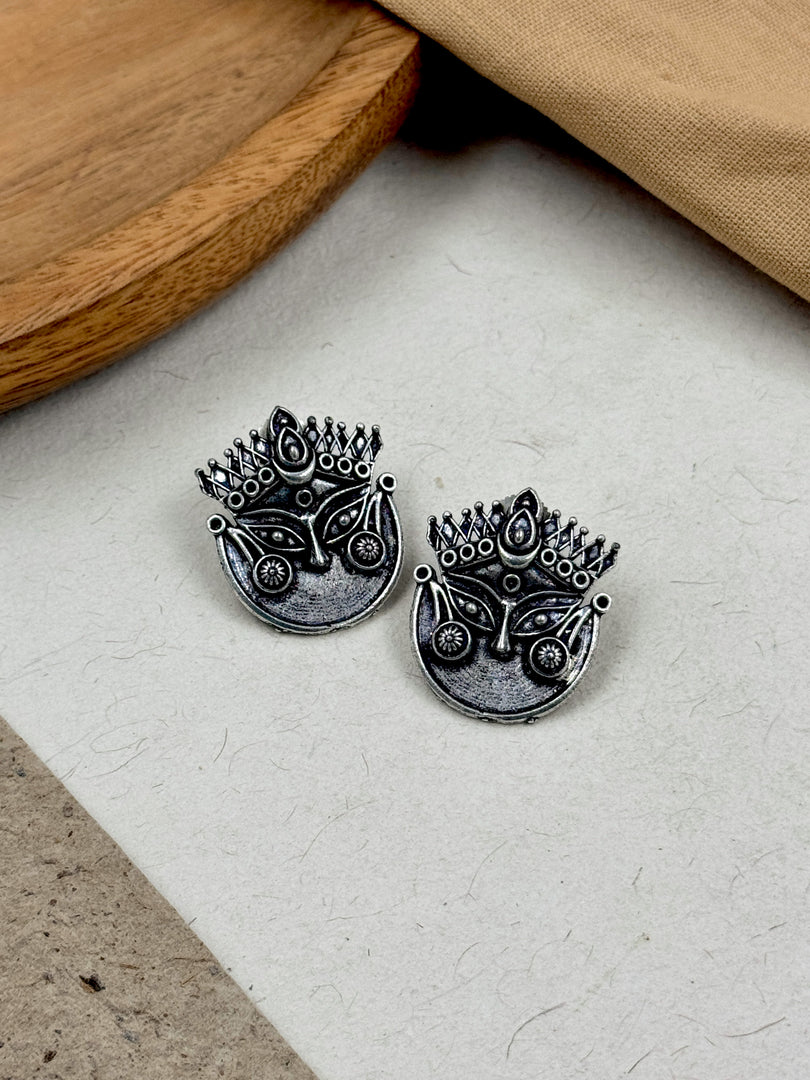 CHAVI SILVER LOOKALIKE STUD EARRINGS