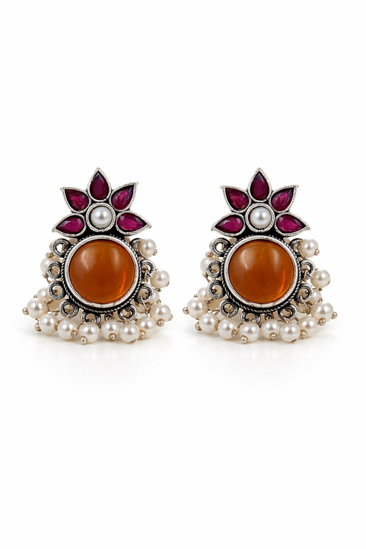 Krisha Stud Stone Earrings