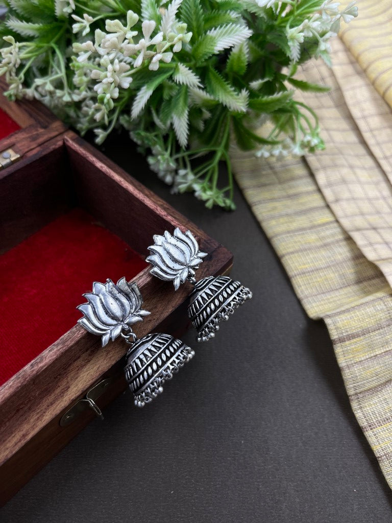 OXIDISED DOUBLE NECKLACE JEWELLERY SET COMBO