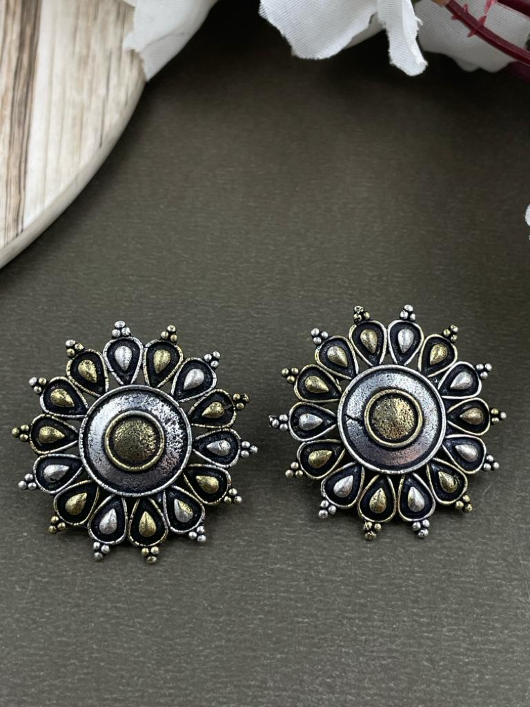 NIMITA DUAL TONE OXIDISED JEWELLERY SET COMBO