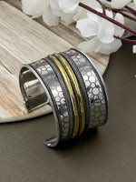 Load image into Gallery viewer, ROHINI 3 LINE DUAL TONE MALA PENDANT JEWELLERY SET COMBO