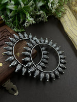 Load image into Gallery viewer, OXIDISED DOUBLE NECKLACE JEWELLERY SET COMBO