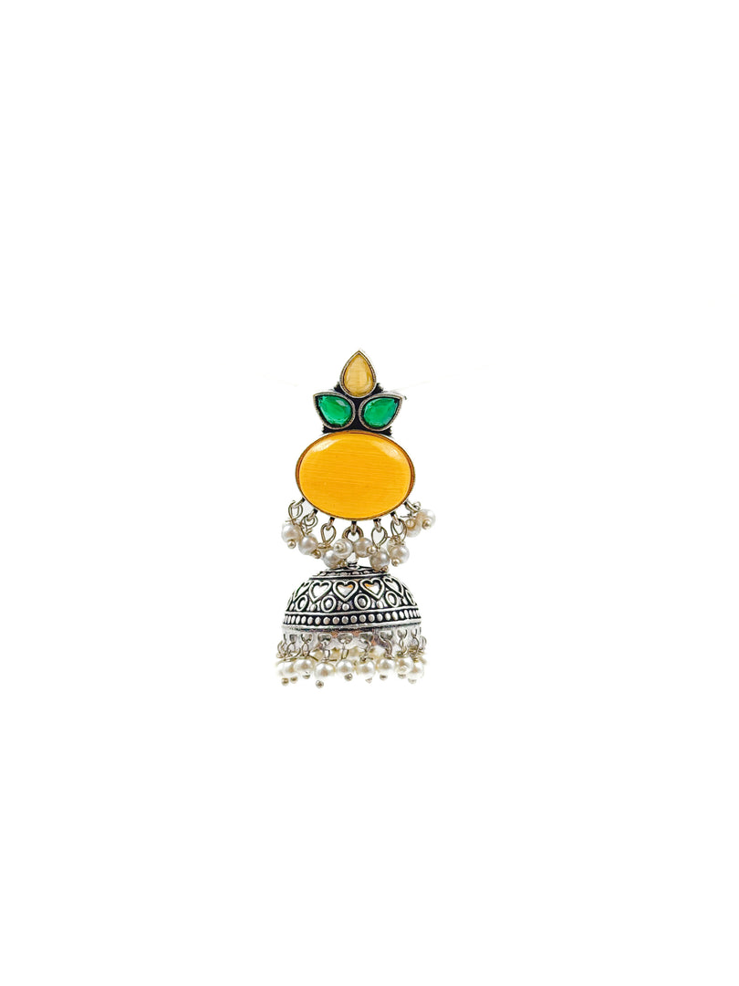 Anya Jhumka Stone Earrings