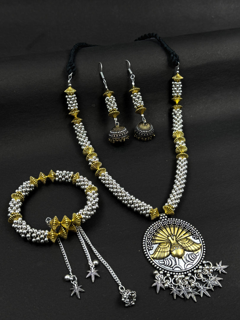 Sarika Dual Tone Jewellery Set Combo