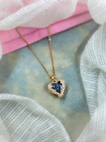 Load image into Gallery viewer, ALEXANDRITE STONE HEART CHAIN PENDANT