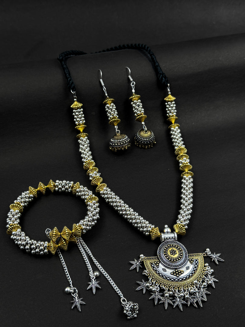 Sarika Dual Tone Jewellery Set Combo