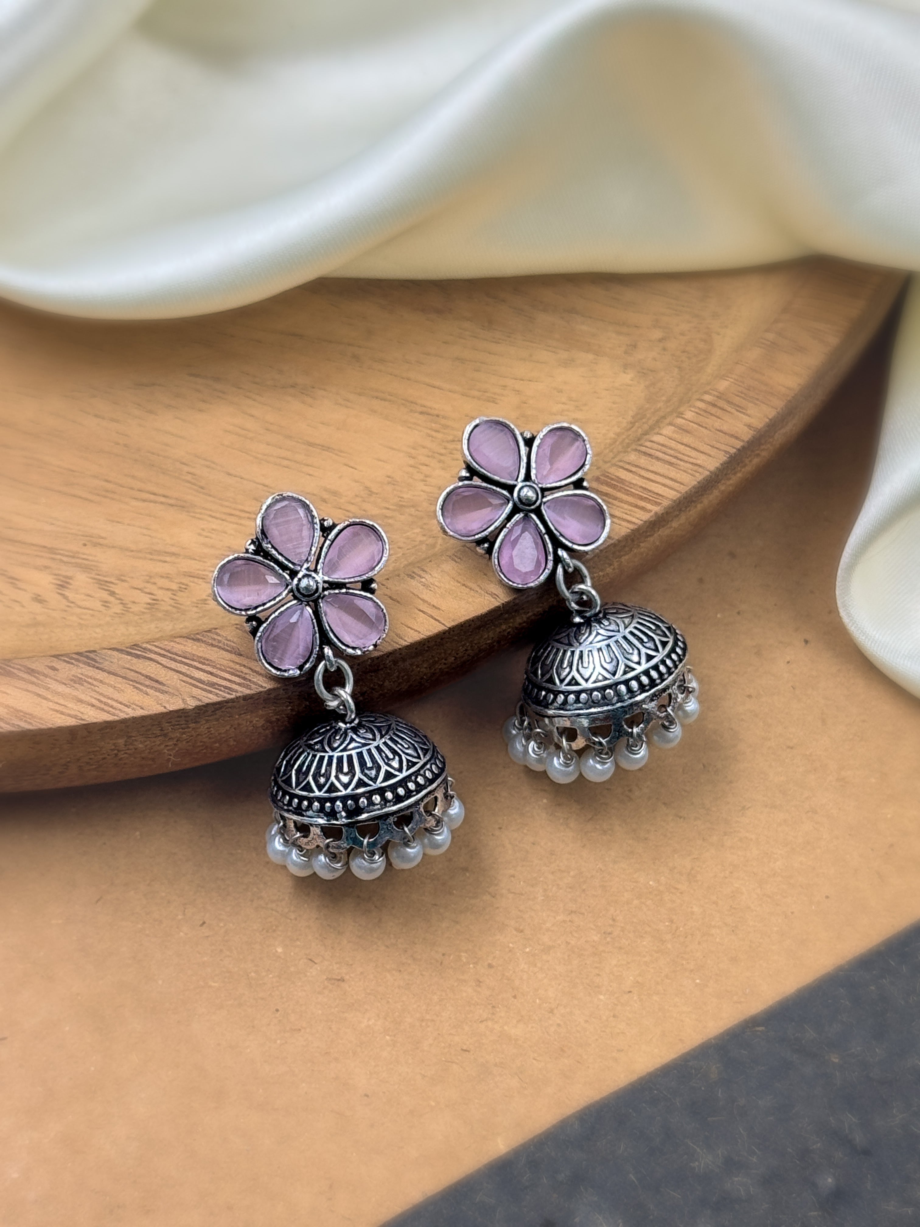 MEHAR STONE JHUMKA EARRINGS