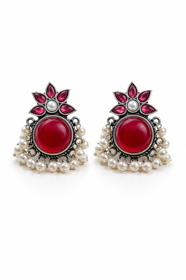 Krisha Stud Stone Earrings