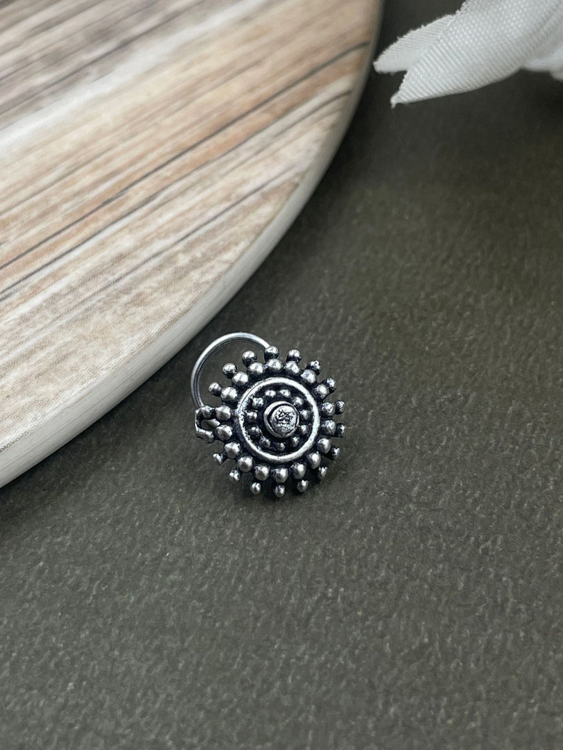 HARINEE OXIDISED PIERCING NOSEPIN COMBO OF 5