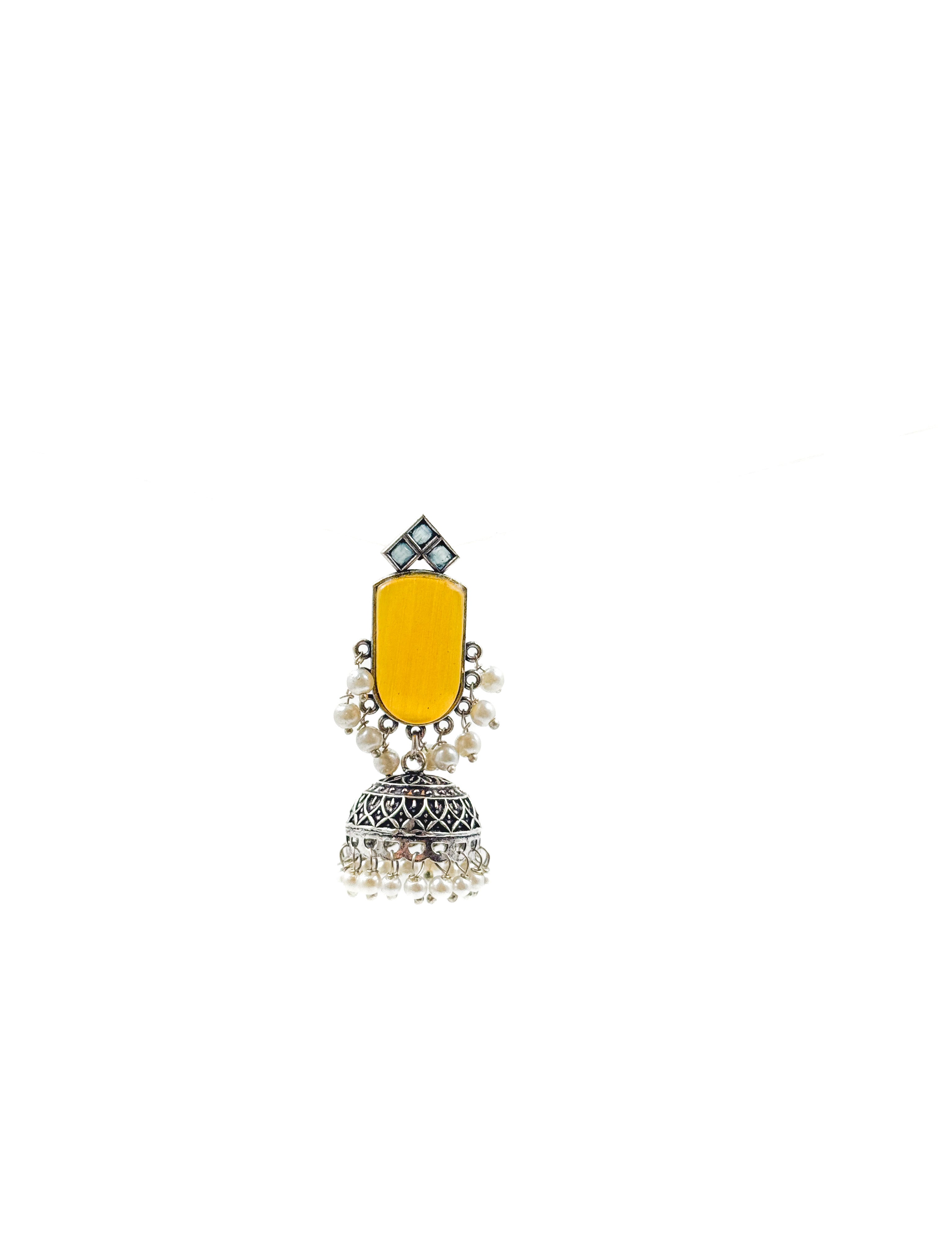 MIHIKA STONE JHUMKA EARRINGS