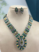 Load image into Gallery viewer, Silver Lookalike Long Necklace Set