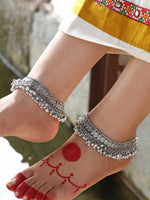 Load image into Gallery viewer, Silver Plated Ghungroo Anklet