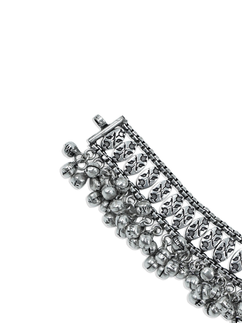 Silver Plated Ghungroo Anklet