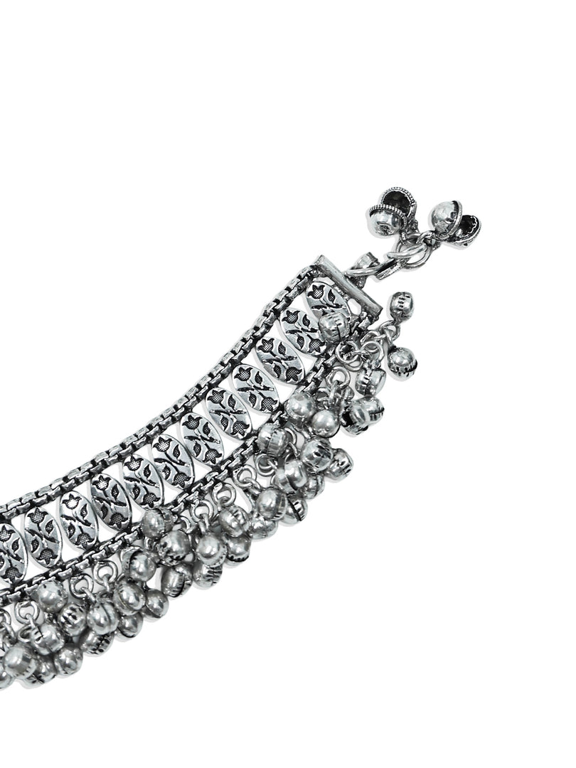 Silver Plated Ghungroo Anklet