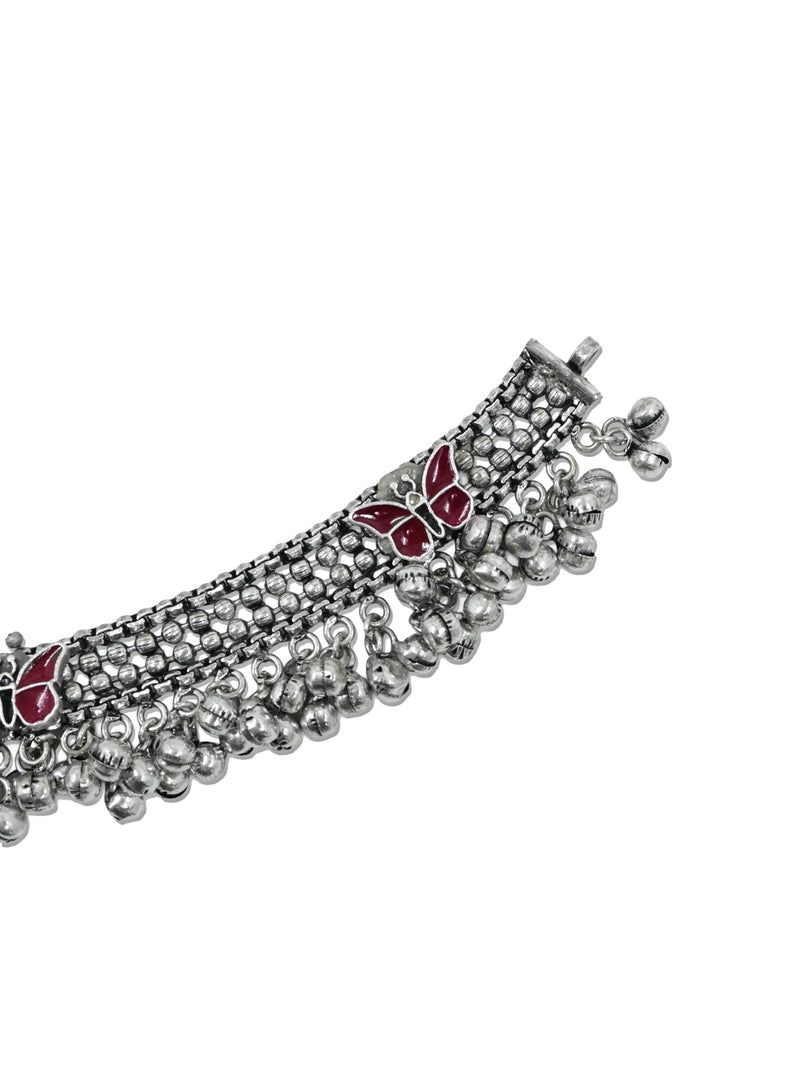 Butterfly Silver Plated Anklet