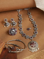 Load image into Gallery viewer, Nitya Stone Jewellery Set
