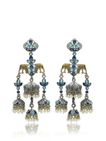Load image into Gallery viewer, Tanvi Jhumka Stone Earrings