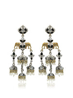 Load image into Gallery viewer, Tanvi Jhumka Stone Earrings