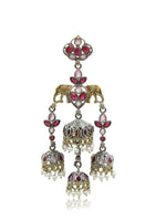 Load image into Gallery viewer, Tanvi Jhumka Stone Earrings