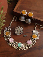 Load image into Gallery viewer, Ragini Stone Jewellery Set