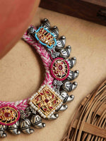 Load image into Gallery viewer, Fusion Mango Motif Threaded Jewellery Set