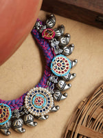 Load image into Gallery viewer, Fusion Mango Motif Threaded Jewellery Set